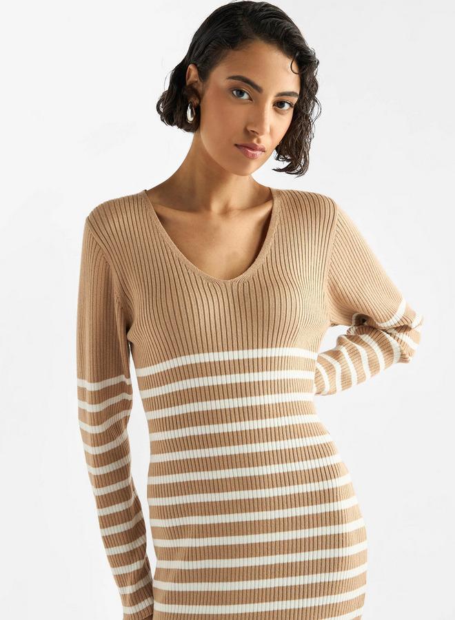 Splash FAV Striped Knit Dress - Image 2