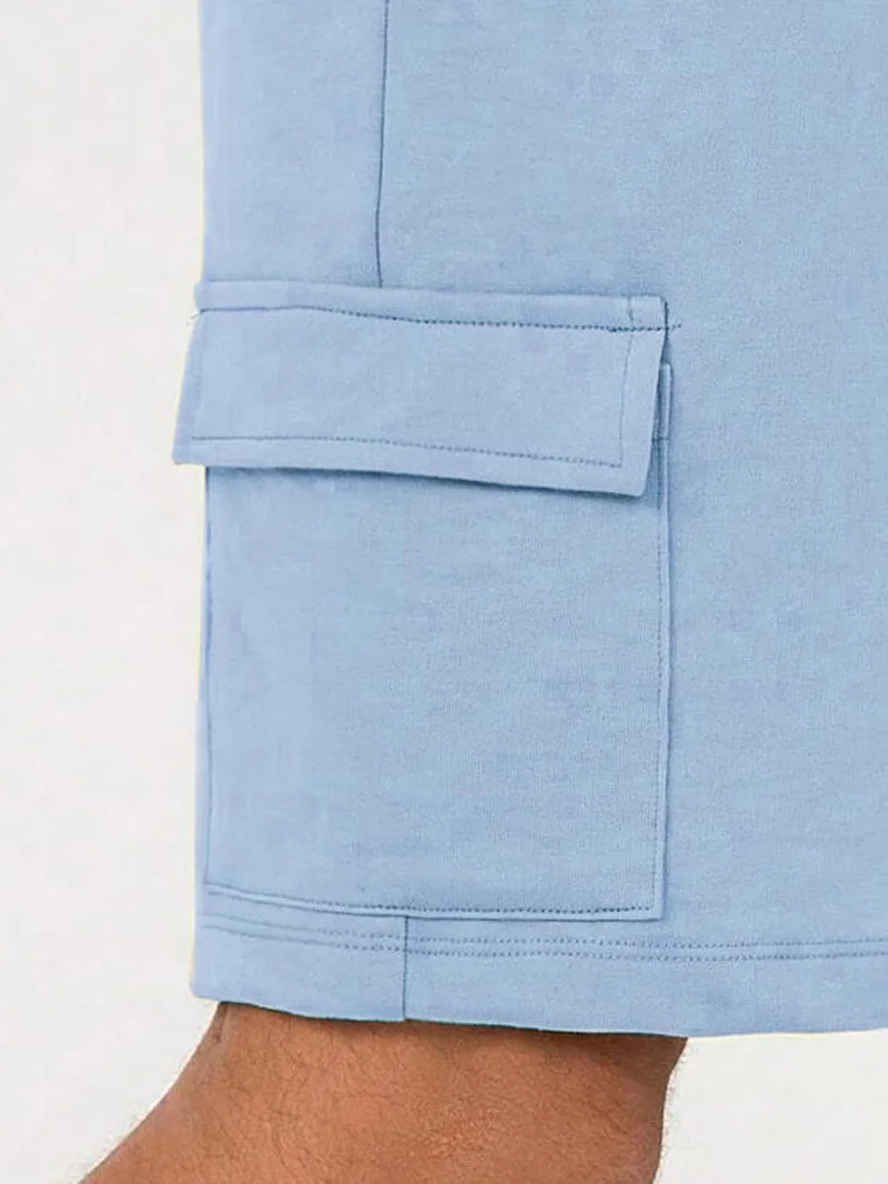NOBERO Men's Cargo Shorts in Light Blue
