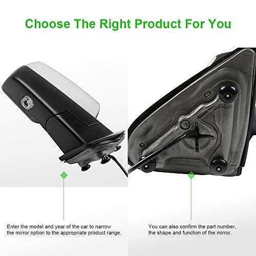 SCITOO Side View Mirror Passenger Side Mirror Compatible with 2014-2018 For Chevy Silverado 1500 2014-2017 For GMC Sierra 1500 Power Adjustment Heating - Image 5