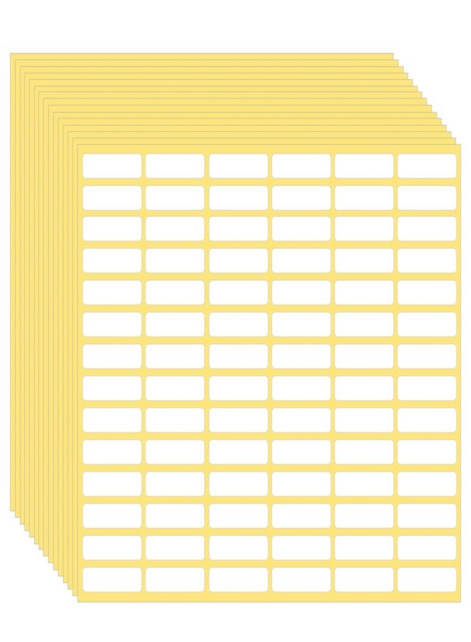 Sliverdew 1260 Pcs Matte White Labels Stickers Small Blank Labels Removable Sticky Price Tags Labels Stickers for Jars Boxes School Office Kitchen (10 X 31 mm) - Image 1