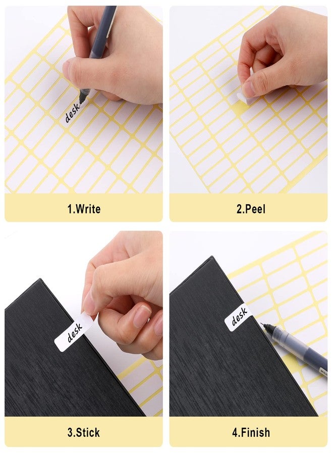 Sliverdew 1260 Pcs Matte White Labels Stickers Small Blank Labels Removable Sticky Price Tags Labels Stickers for Jars Boxes School Office Kitchen (10 X 31 mm) - Image 3
