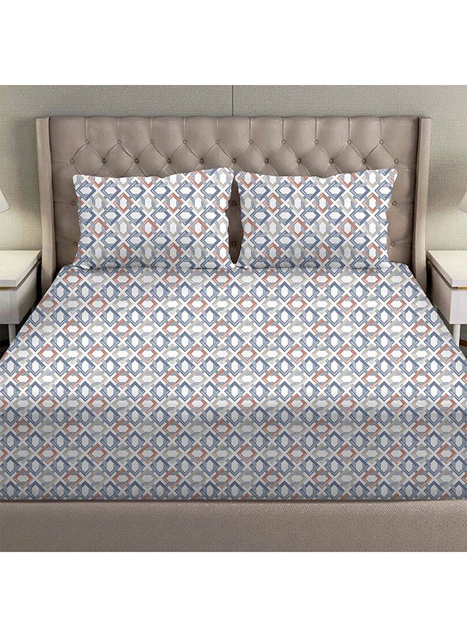 Danube Home Albany Single Bed Fitted Sheet Set 120x200+30 cm/50x75+15 cm Maze Multicolor | 80 Cotton; 20 Lyocell Bedding Set For Bedroom - Image 2