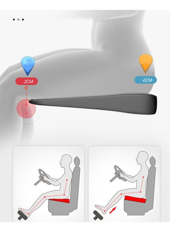 HALAMODO Leather Car Foam Heightening Seat Cushion for Short People Driving，Sciatica and Back Pain Relief，Adult Booster Seat for Car,Truck,SUV, Office Chair - Image 4