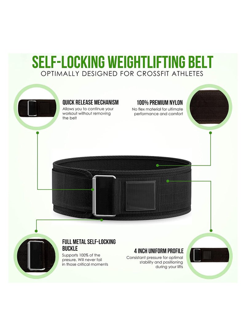 Generic Weight Lifting Belt - Premium Self Locking Weightlifting Belt, Workout Belt for Cross Training, Powerlifting, Weightlifting, Olympic Lifting, Weight Belt（Waist 50-90cm）  - Image 2