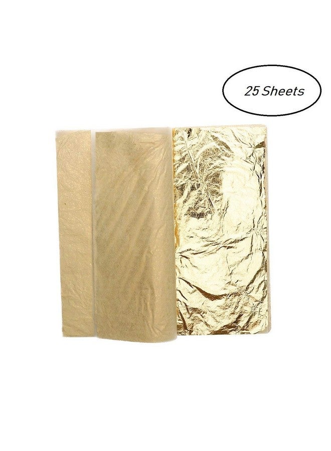 KABEER ART أوراق كابير آرت الذهبية المزيفة لتزيين الحرف اليدوية 25 ورقة - Image 2