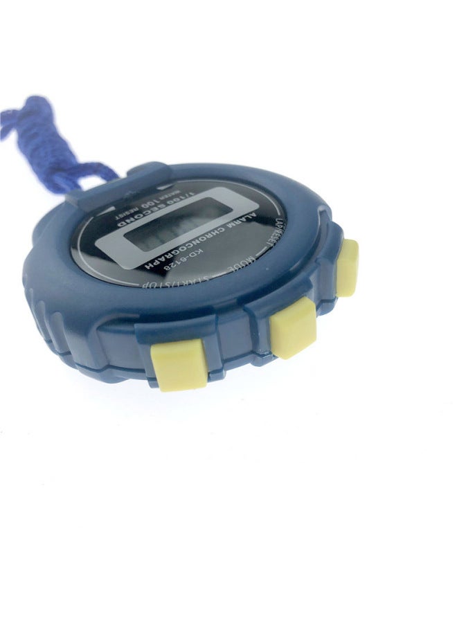 Generic KD6128 Stopwatch Single-Channel Sports Stopwatch Sports Competition Training Special Student Teacher Chronograph Stopwatch-Display Accuracy:KD-6128 Electronic Stopwatch Blue - Image 3