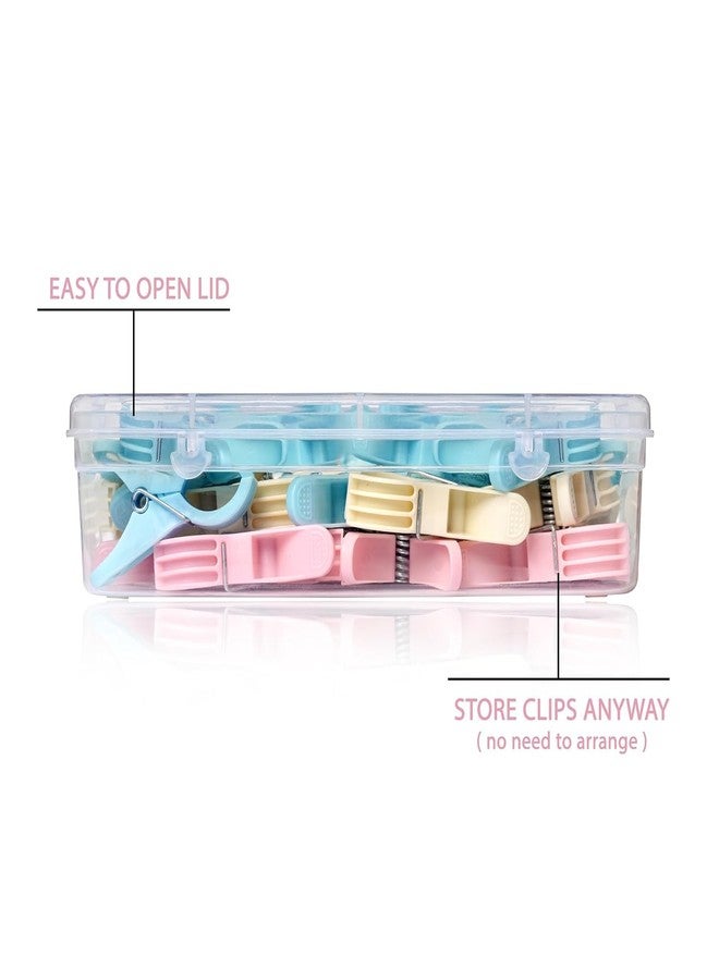 Emergity Heavy Duty Plastic Cloth Clips, Strong Grip Laundry Clips for Clothes Drying – Multicolor (Pink, Blue, Cream) (Pack of 12) - Image 5