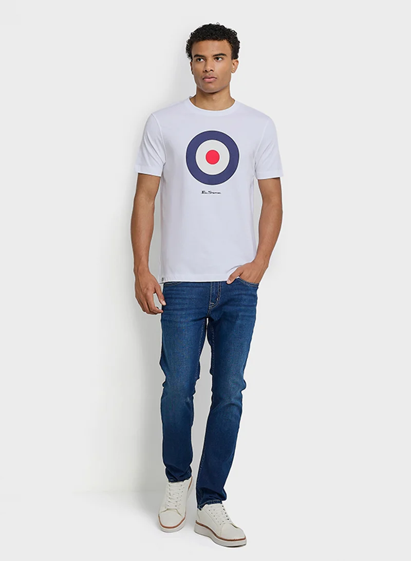 Ben Sherman Pima Signature Target Crew Neck T-Shirt