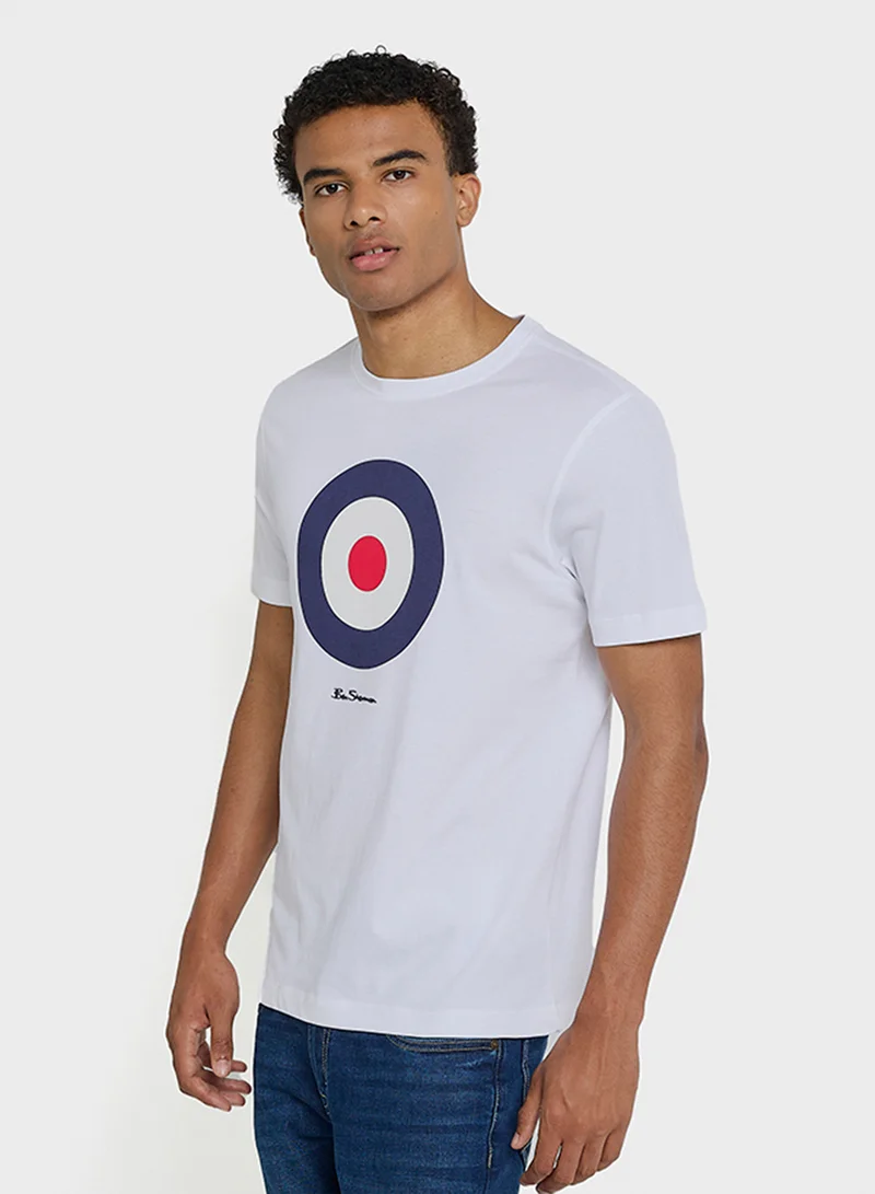 Ben Sherman Pima Signature Target Crew Neck T-Shirt