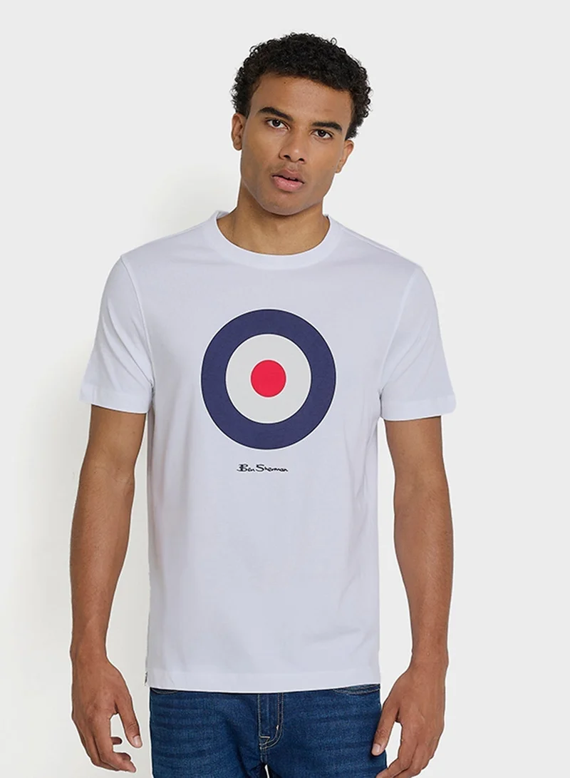 Ben Sherman Pima Signature Target Crew Neck T-Shirt