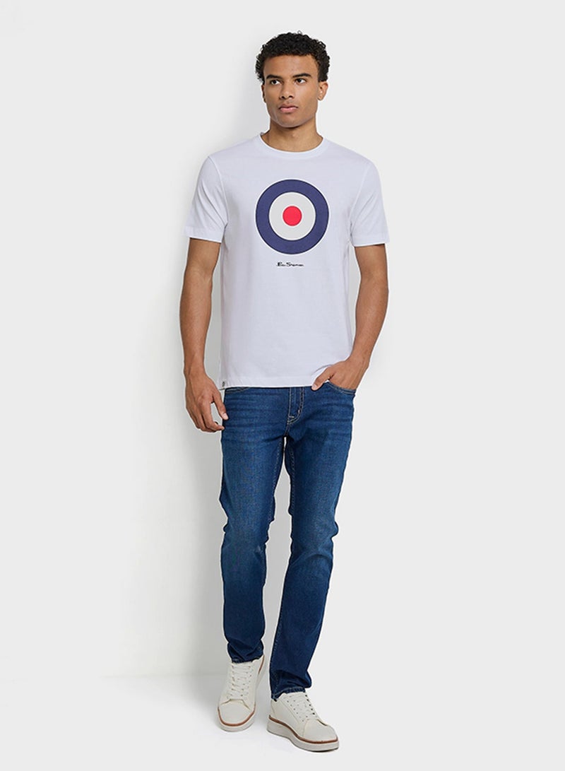 Ben Sherman Signature Target Print Crew Neck T-Shirt - Image 5