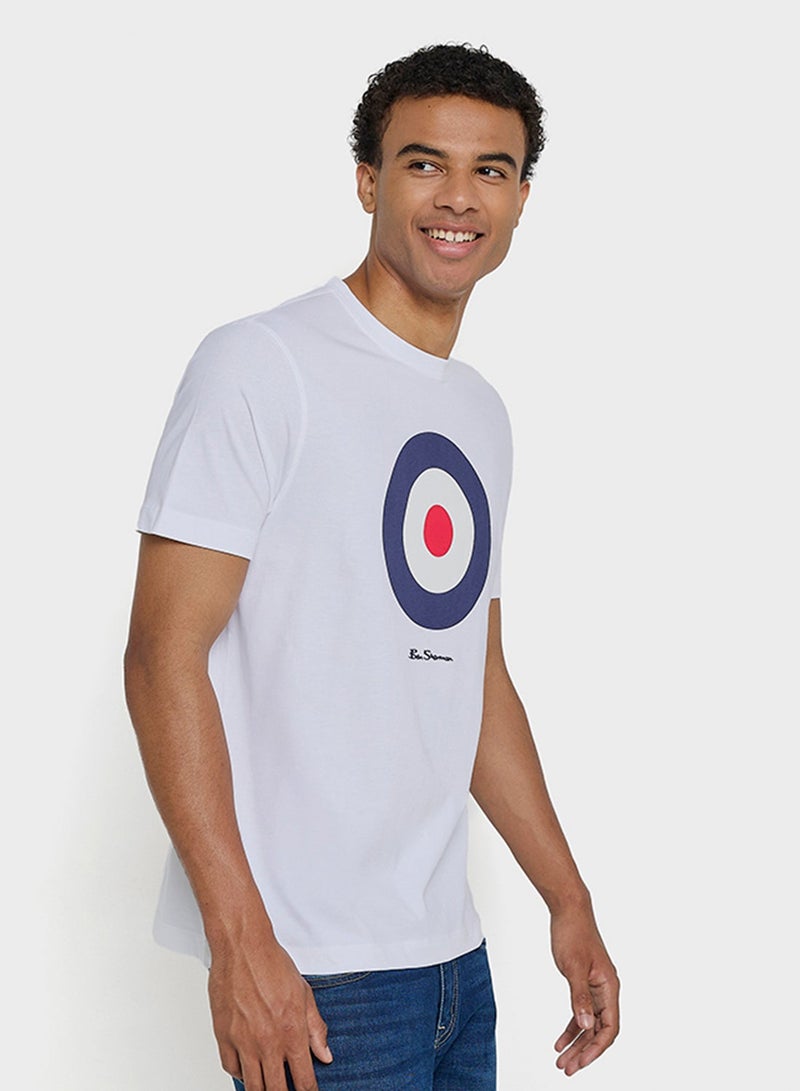 Ben Sherman Signature Target Print Crew Neck T-Shirt - Image 3