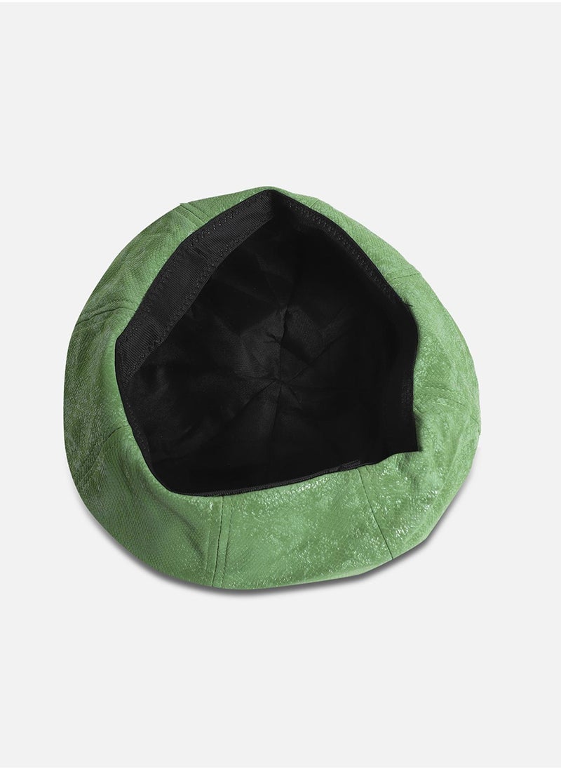 Haute Sauce Pebbled Bakerboy Hat - Pistachio Green  - Image 3