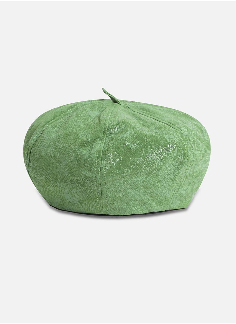 Haute Sauce Pebbled Bakerboy Hat - Pistachio Green  - Image 2