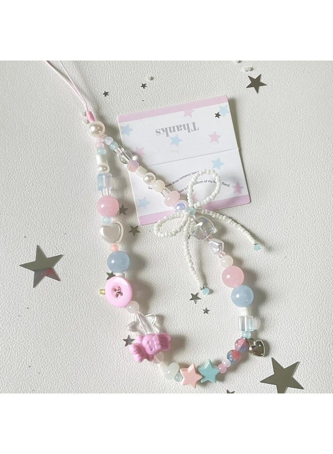 NIBEMINENT Phone Charm/ Chain Strap for Women Girls,Chic Girl Cell Phone Case Lanyard Wrist Strap