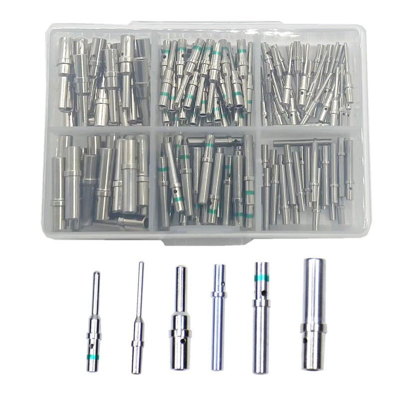 MOCW 180 Pcs for Deutsch Connector Pins and Sockets Solid Contacts Size 12 16 20 Male Female Terminals DT Series Pin Stainless Steel for Deutsch Solid Contact Kit Solid Contacts Socket Connector Wire - Image 2
