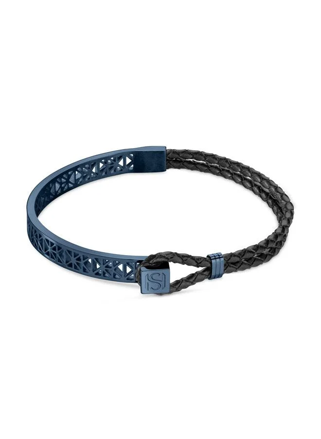Saint Honore Paris Champ De Mars Braided Leather Bracelet for Men