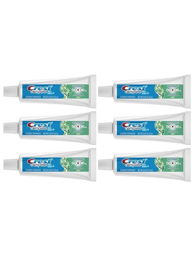كرست معجون أسنان كامل لتبييض الأسنان بنكهة النعناع، بحجم مناسب للسفر. 85 أونصة (24 جرامًا) - عبوة من 6 قطع - Image 1