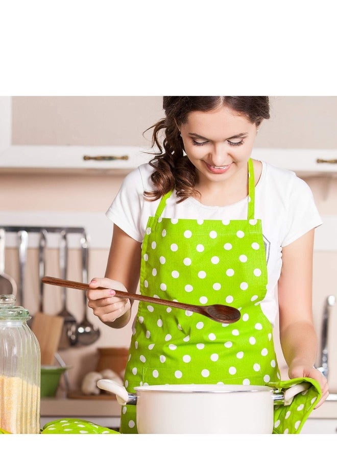 ماركة غير محددة - مجموعة من 6 ملاعق خشبية طويلة بطول 10.9 بوصة للطهي والخلط وتقديم الحساء واليخنات على الطريقة الكورية بلون بني - Image 1