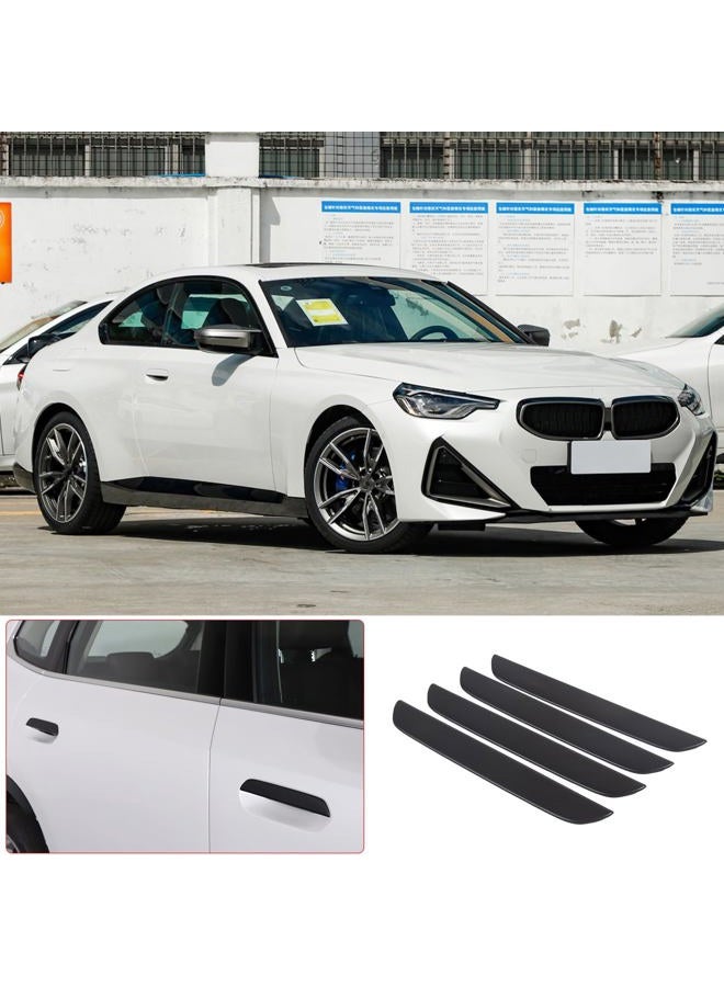 Sekhyna Exterior Door Handle Cover Moulding Compatible with BMW X1 F48 2023 2024 ABS 4PCS,Carbon Fiber Style Door Handle Trim Frame,Outer Door Handle Anti-Scratch Protection Cover Trim (Matte Black) - Image 1