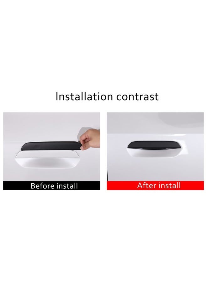 Sekhyna Exterior Door Handle Cover Moulding Compatible with BMW X1 F48 2023 2024 ABS 4PCS,Carbon Fiber Style Door Handle Trim Frame,Outer Door Handle Anti-Scratch Protection Cover Trim (Matte Black) - Image 2