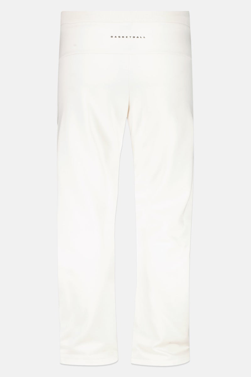 Adidas سروال رياضي للرجال مناسب لكرة السلة، أبيض فاتح - Image 2