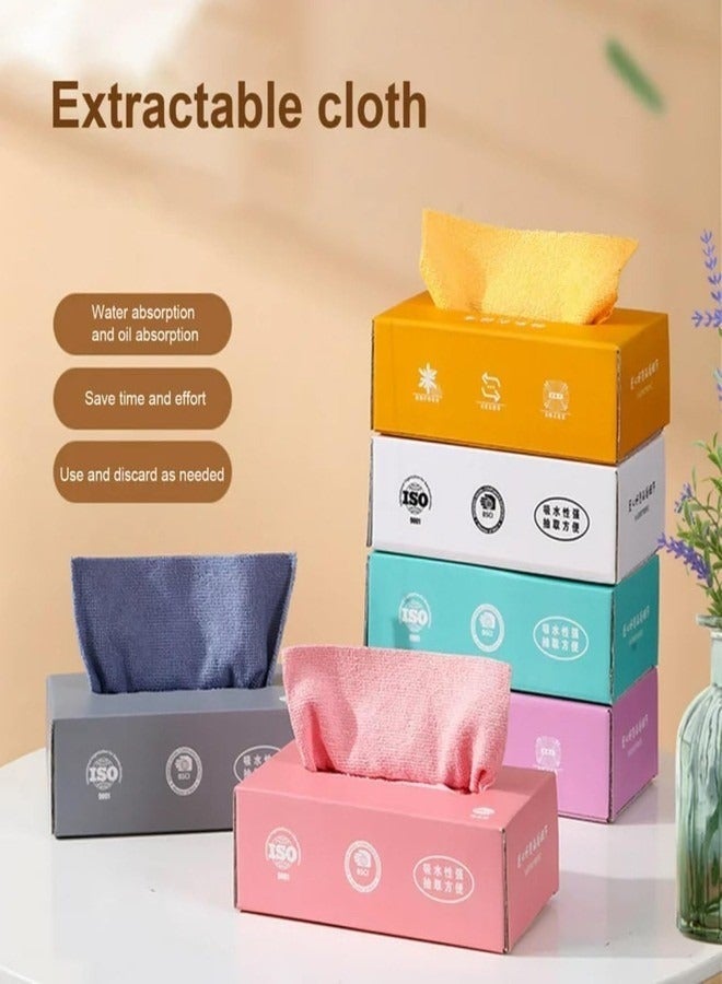 Microfiber Tissue Cloth box, Cleaning Towel, Reusable and Washable, Assorted Color - Image 2