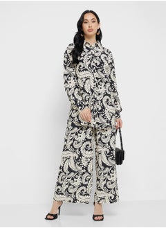 Little Mistress Mono Boho Print Shirt  - Image 4