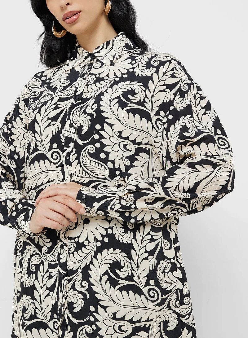 Little Mistress  Mono Boho Print Shirt for Women | Best Price UAE