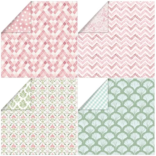 WLXTREE Scrapbook Paper 12x12, 24 Sheets/24 Designs Double-Sided Colorful Style Scrapbooking Pad Decorative Paper for Junk Journals Greeting Cards Decoration - Image 3