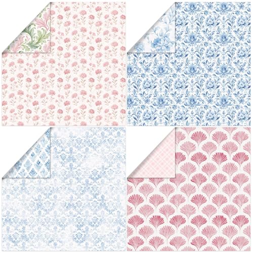 WLXTREE Scrapbook Paper 12x12, 24 Sheets/24 Designs Double-Sided Colorful Style Scrapbooking Pad Decorative Paper for Junk Journals Greeting Cards Decoration - Image 2