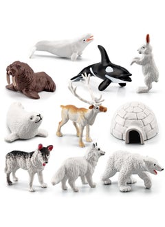 Generic Simulation Penguin White Fox Polar Bear Seal Whale Husky Reindeer Polar Animal Model Static Ornaments 26 Pieces Set  - Image 3