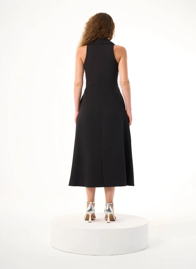 MIZALLE Zip-Front A-Line Dress