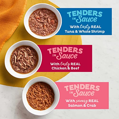 Meow Mix Tenders in Sauce Classic Favorites Wet Cat Food Variety Pack, 2.75 Ounce Cup (Pack of 48) - Image 5