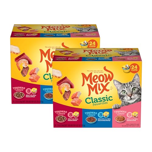 Meow Mix Tenders in Sauce Classic Favorites Wet Cat Food Variety Pack, 2.75 Ounce Cup (Pack of 48) - Image 2