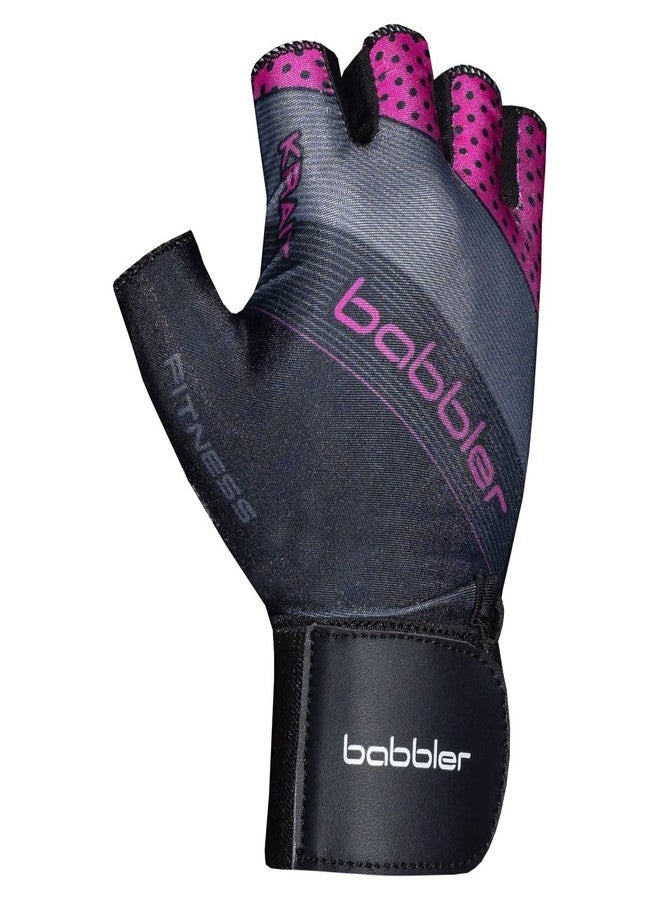 BABBLER Krait Gym Gloves, Fitness Gloves with Wrist Support (Medium, Pink) - Image 1