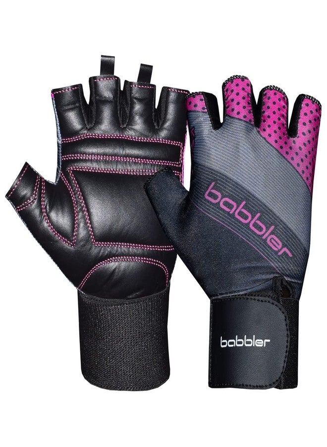 BABBLER Krait Gym Gloves, Fitness Gloves with Wrist Support (Medium, Pink) - Image 5