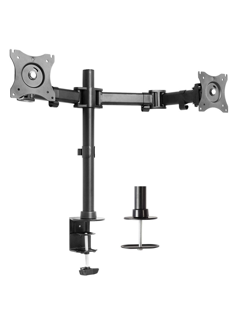 Dual Monitor Arms Fully Adjustable Desk Mount/Articulating Stand for 2 LCD LED Screens up to 27” - Image 1