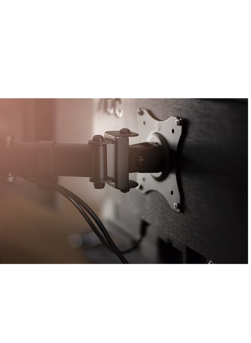 Dual Monitor Arms Fully Adjustable Desk Mount/Articulating Stand for 2 LCD LED Screens up to 27” - Image 2