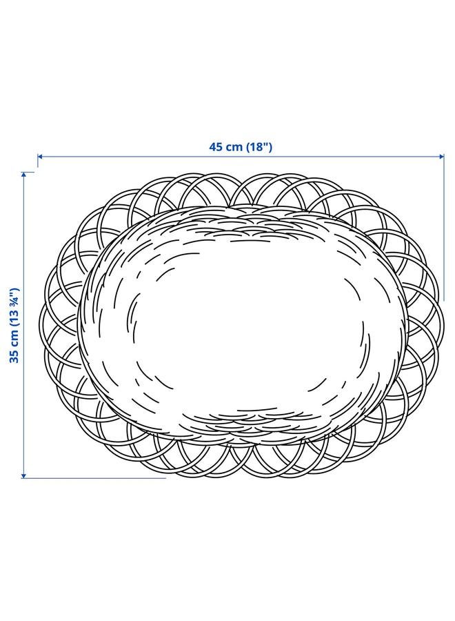 erorex Place mat, natural/rattan handmade, 35 cm - Image 5