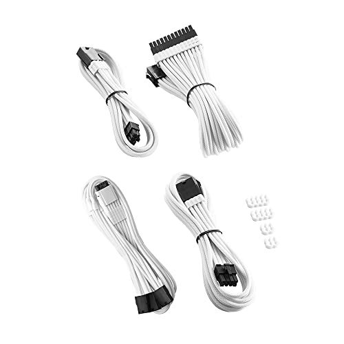CableMod Pro ModMesh Sleeved 12VHPWR StealthSense Cable Extension Kit (White, 16-pin to Triple 8-pin) - Image 2