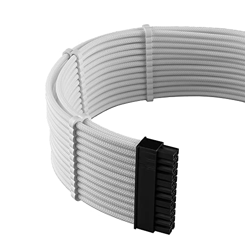 CableMod Pro ModMesh Sleeved 12VHPWR StealthSense Cable Extension Kit (White, 16-pin to Triple 8-pin) - Image 3
