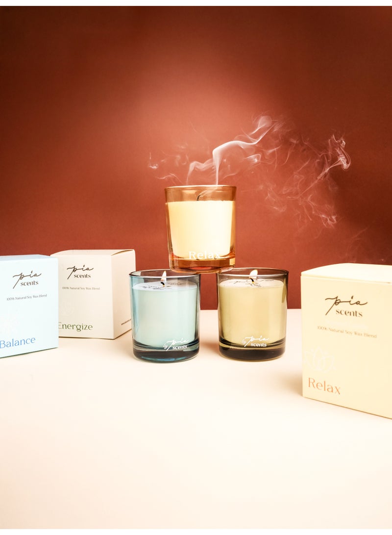 بيا سنتس شمعة شمع الصويا العطرية بيا سينتس – بالانس – بجانب السرير - Image 3