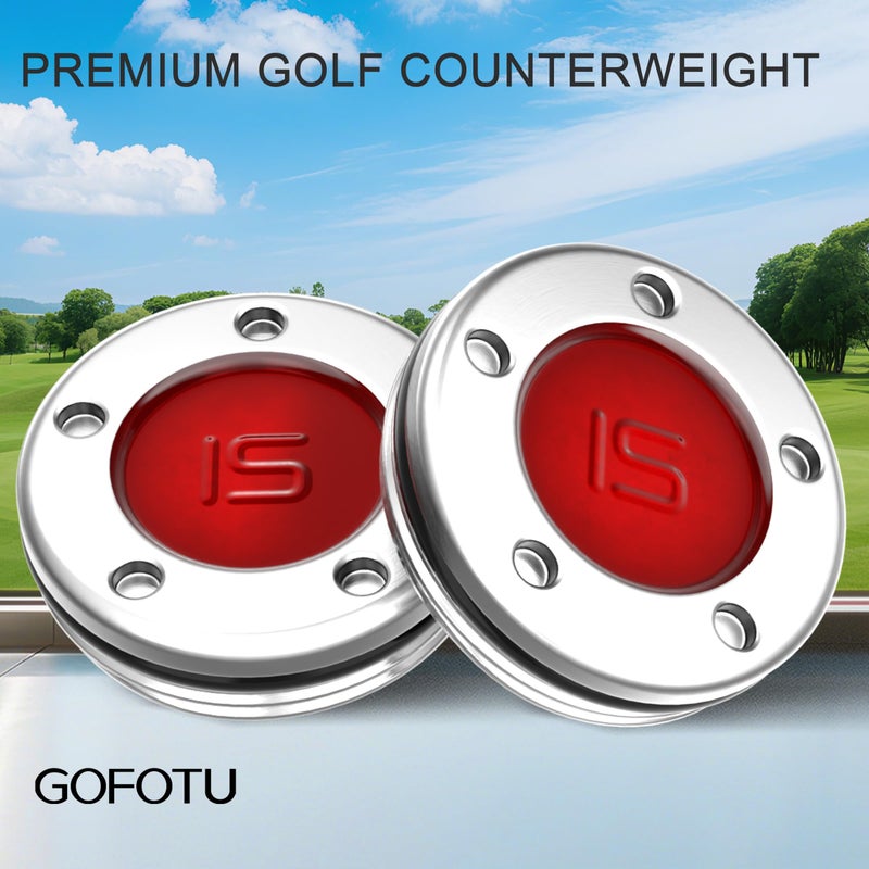 Gofotu 2pcs 5g-40g Golf Custom Weights Compatible with Titleist Scotty Cameron Golf Club Putters Newport Red (2PCS 15g(Doesn't include Wrench)) - Image 2