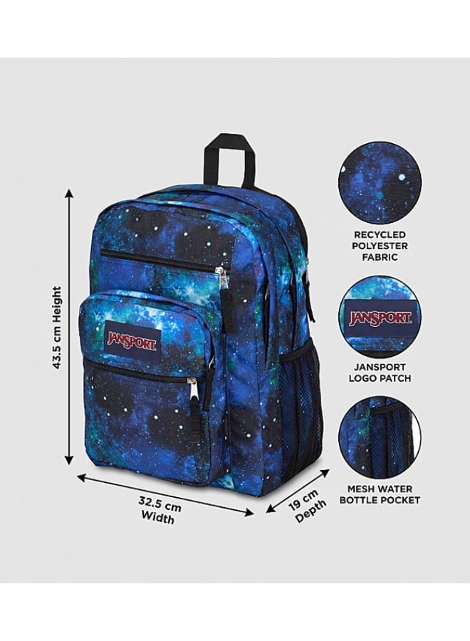 JanSport Big Student Backpack, Cyberspace Galaxy, Dual Main Compartments, 15-Inch Laptop Sleeve, Ergonomic S-Curve Shoulder Straps, Large Capacity - Image 2
