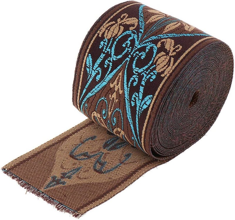 klarako 5m Jacquard Border Woven Border Woven Ribbon Fabric Ribbons Border Made of Polyester for DIY Handicrafts, Width Selectable - Multi, 6cm - Image 2