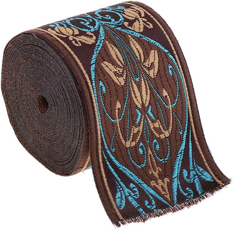 klarako 5m Jacquard Border Woven Border Woven Ribbon Fabric Ribbons Border Made of Polyester for DIY Handicrafts, Width Selectable - Multi, 6cm - Image 3