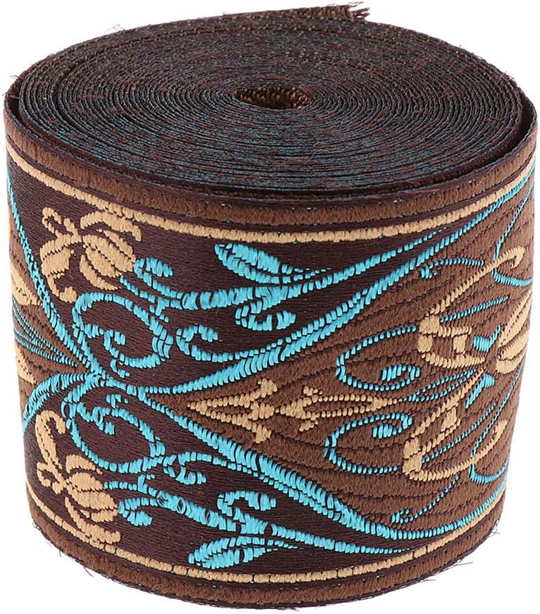 klarako 5m Jacquard Border Woven Border Woven Ribbon Fabric Ribbons Border Made of Polyester for DIY Handicrafts, Width Selectable - Multi, 6cm - Image 5