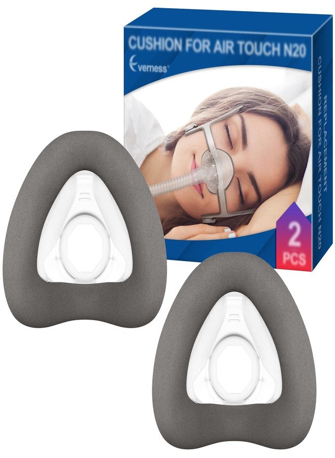 Everness عبوتان من وسادات قناع الأنف المصنوعة من إسفنج الذاكرة (مقاس كبير) لأجهزة ResMed AirTouch N20 و AirFit N20، تتميز بتقنية CPAP المصنوعة من إسفنج الذاكرة البني، مانعة للتسرب - كبير - Image 1