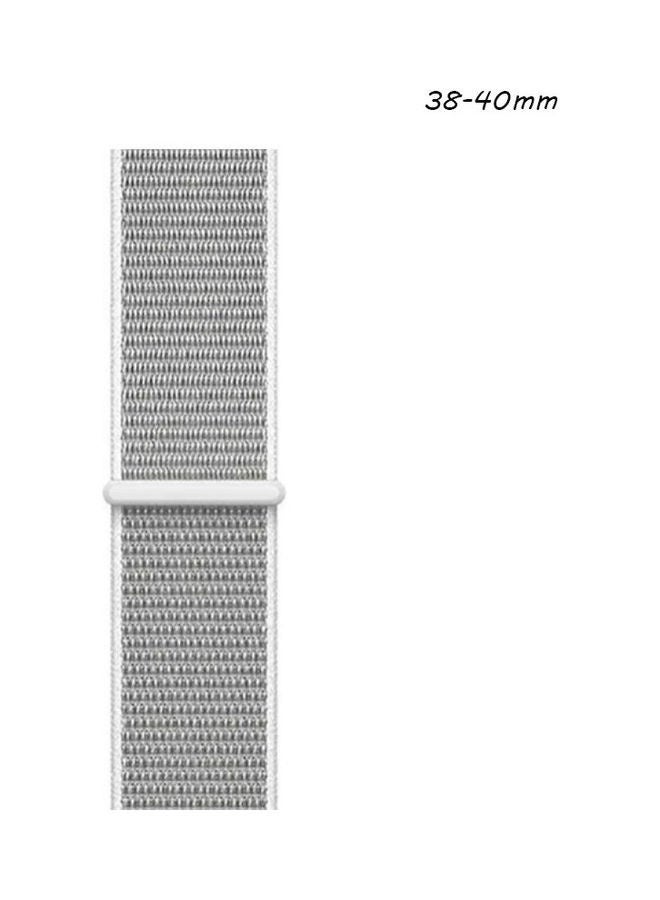 NIBEMINENT Replacement Band For Apple Watch Series 1/2/3/4/5/6/SE 38-40mm Silver - Image 3